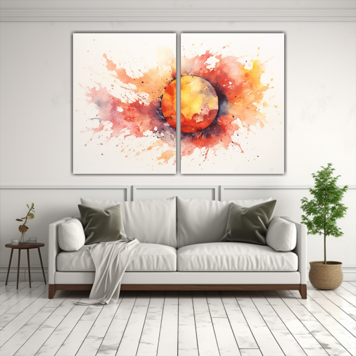 pinturas-tela-con-imagen-sistema-solar-y-bola-fuego-personalidad-1