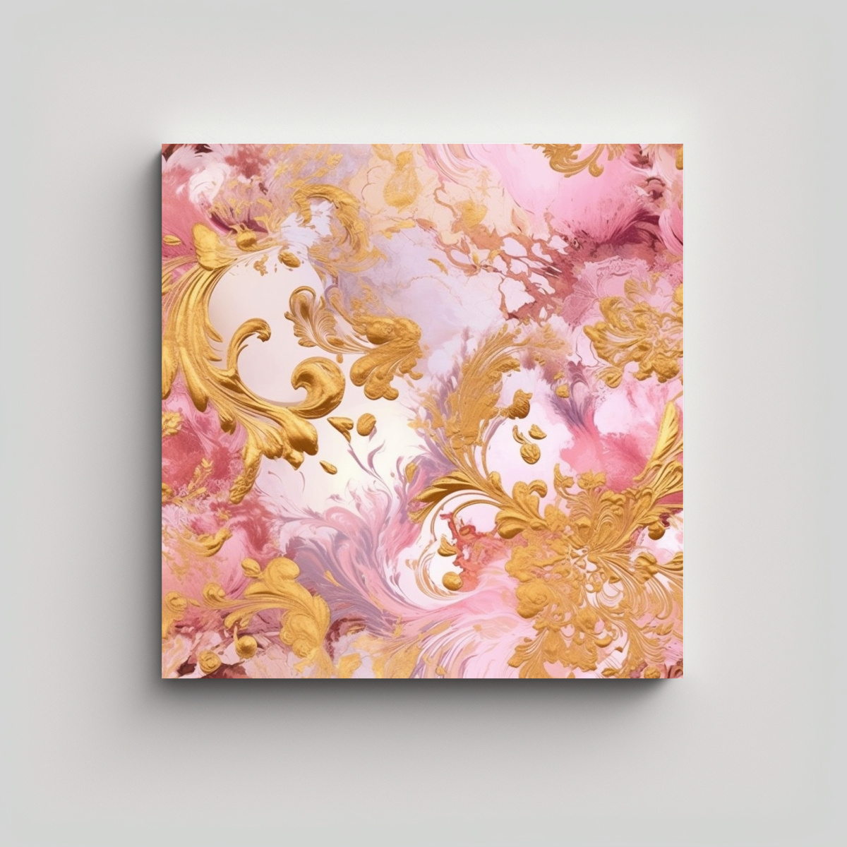 arte-abstracto-en-dorado-y-rosa-estilo-barroco