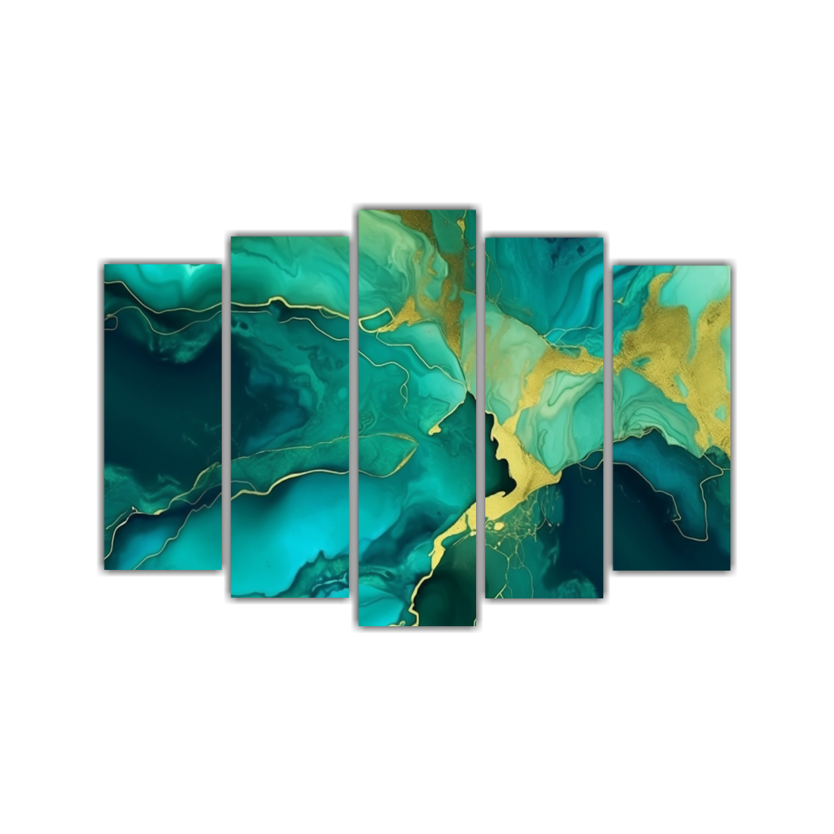 arte-pared-conceptual-verde-oro-tinta-alcohol-abstracto-subacu-tico