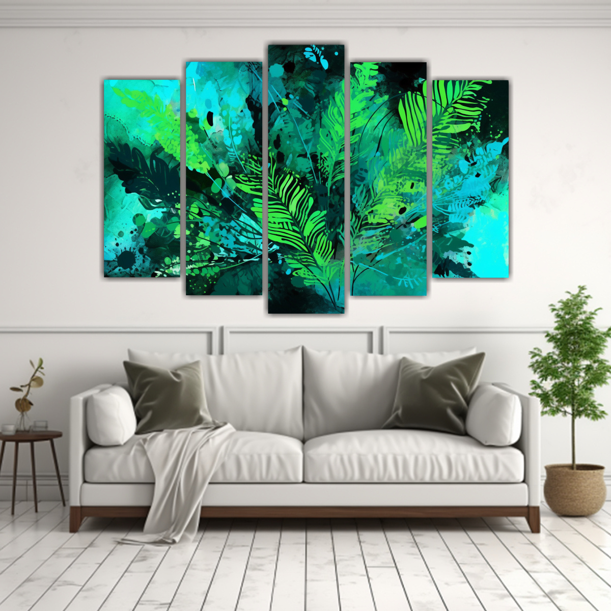 cinco-lienzos-horizontales-en-verde-y-turquesa-para-una-atm-sfera-neonoir-1-1