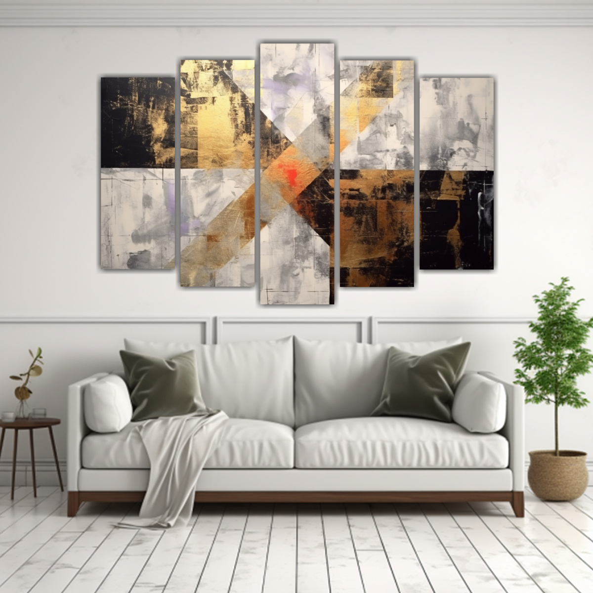 conjunto-5-cuadros-abstractos-exclusivos-en-negro-y-plata-con-detalles-en-oro-1