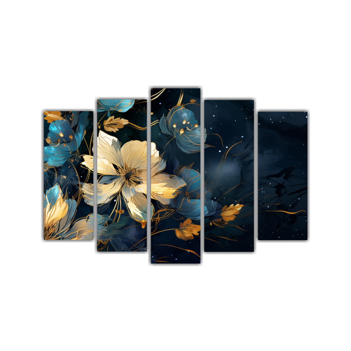 conjunto-5-cuadros-acuarela-fantas-a-oro-y-azul-estilo-neonoir-