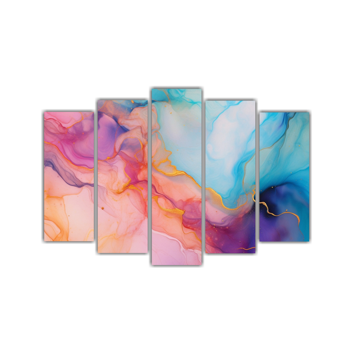 conjunto-5-cuadros-expresi-n-sim-trica-99-corrientes-de-tonos-trasl-cidos-serpentean-remolinos-met-licos