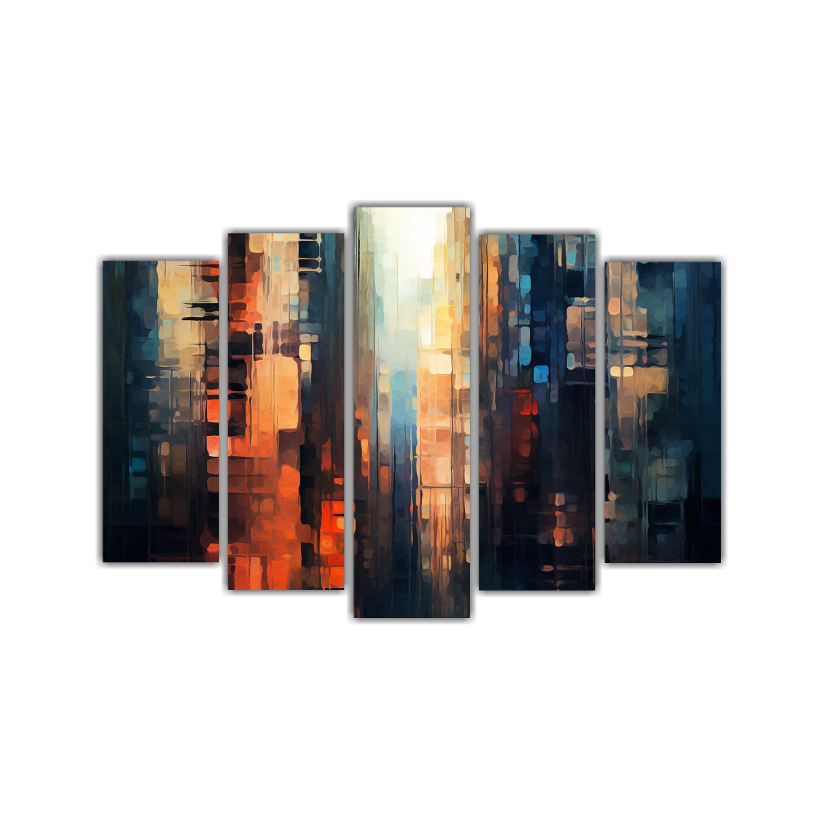 conjunto-5-cuadros-movimiento-cinematogr-fico-abstracto-expresionismo-acci-n