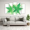conjunto-5-cuadros-tela-canvas-duradero-hojas-arce-verde-neonoir-atmosfera-neo-po-1-1