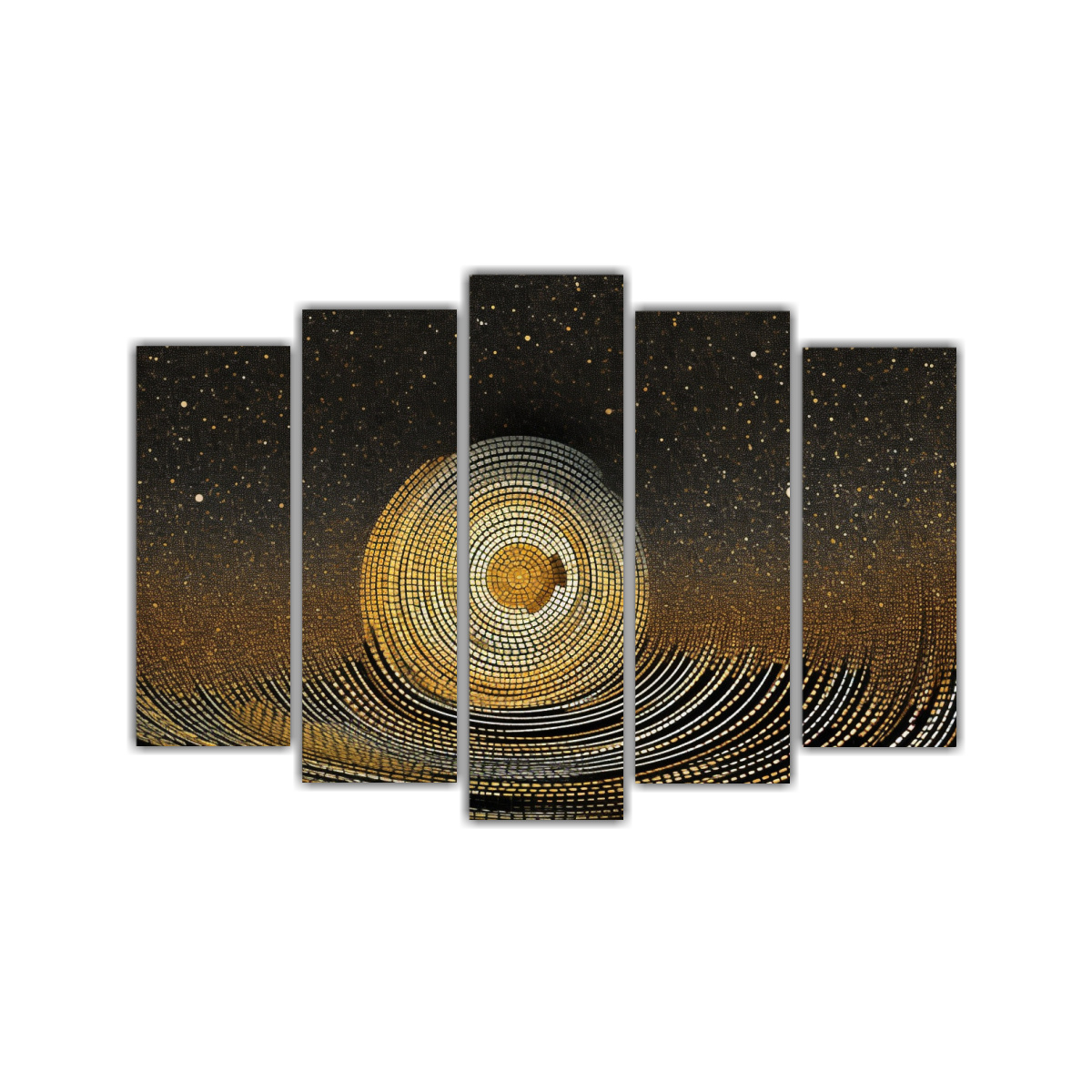 conjunto-5-cuadros-tela-estilo-anni-albers-y-agnes-martin