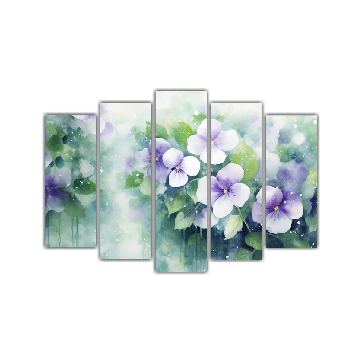 conjunto-5-lienzos-decorativos-cl-sicos-flores-violetas-verde-y-blanco-arte-abstracto