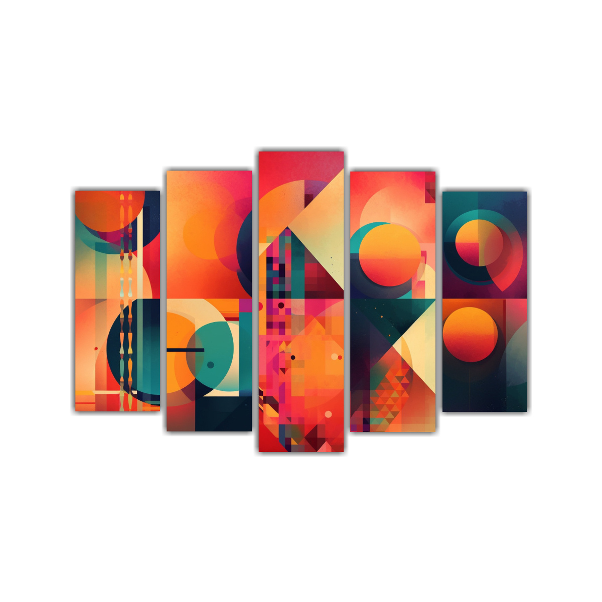 conjunto-abstracto-de-cuadros-estrellados-decoraci-n-colorida