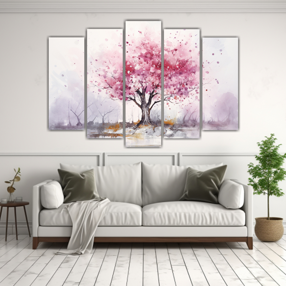 conjunto-de-5-telas-en-bastidor-moderno-para-cuarto-en-colores-blanco-y-rosa-con-pintura-abstracta-de-rbol-cerezo-1