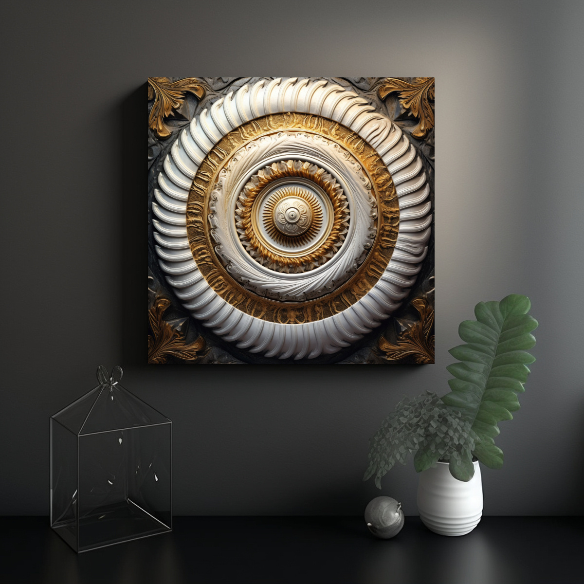 cuadro-abstracto-blanco-y-dorado-con-espiral-alien-gena-para-pared-1