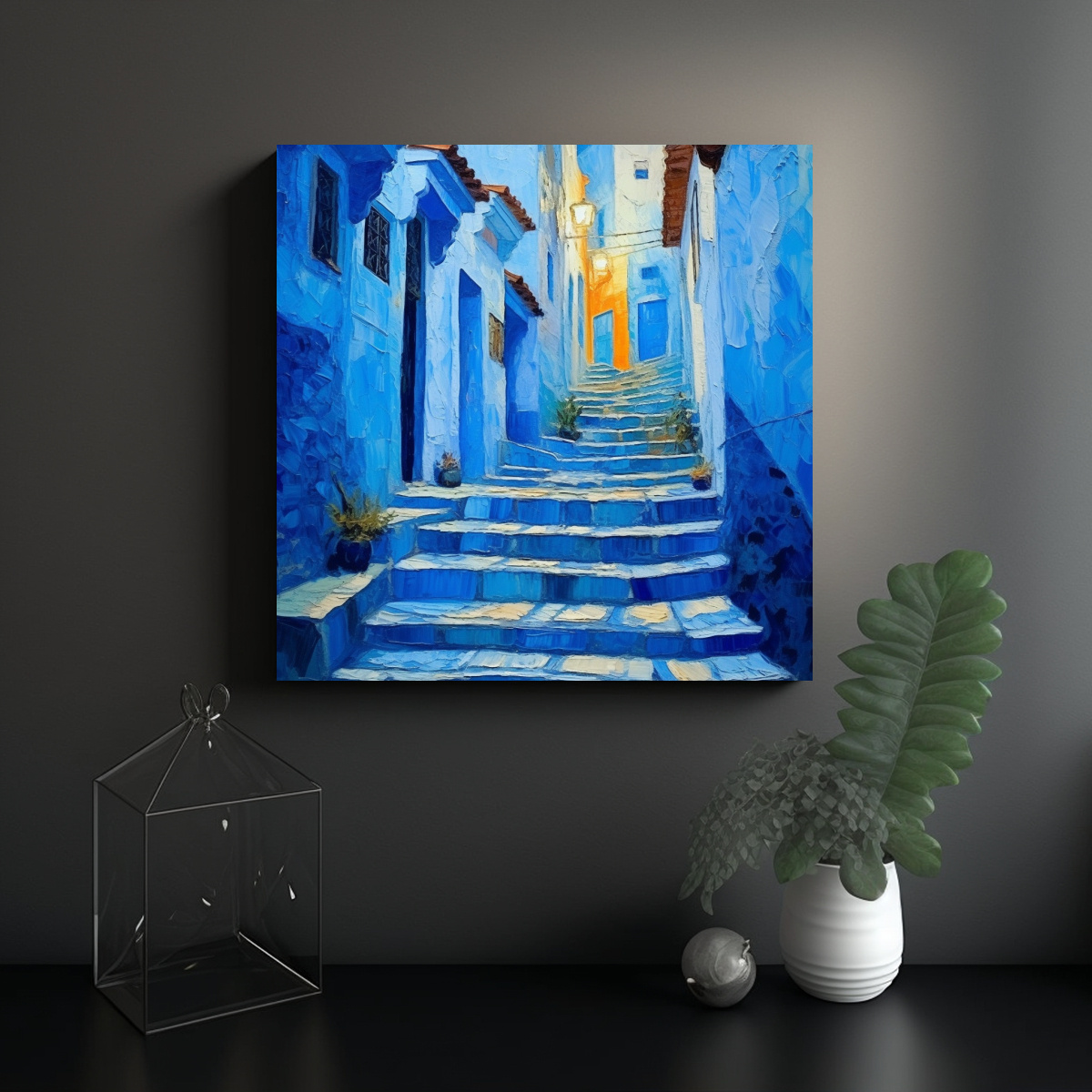 cuadro-acuarela-calles-azules-con-escaleras-chefchaouen-marruecos-deco-1