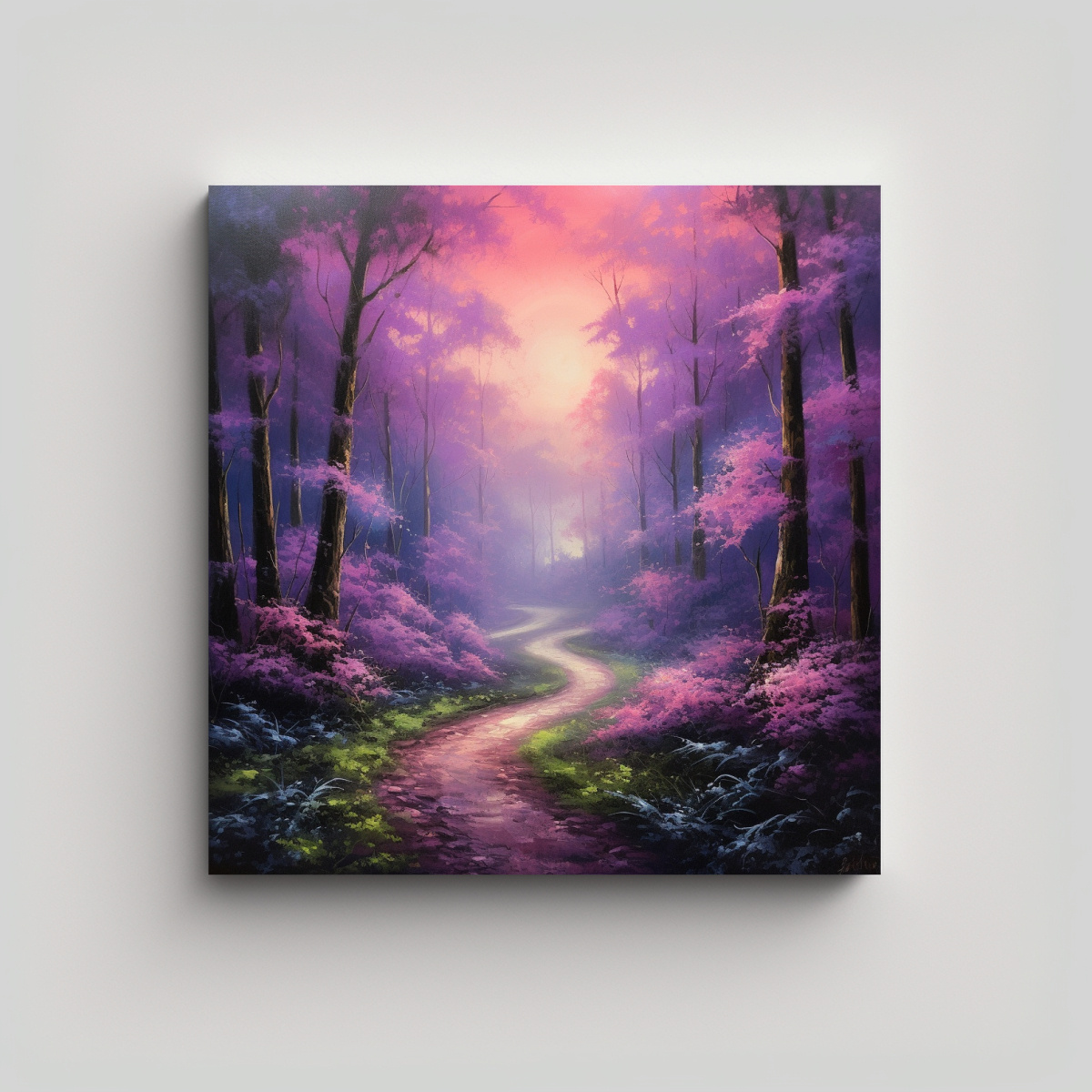 cuadro-bosque-morado-sendero-pintado-con-expresividad