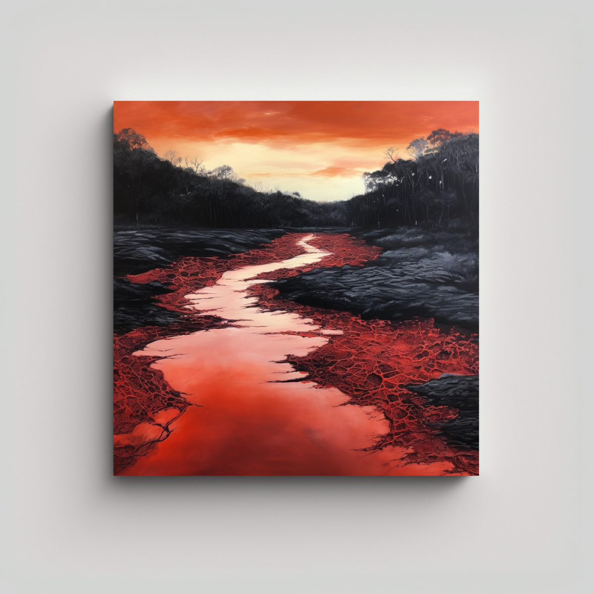 cuadro-de-r-o-rojo-y-negro-para-decoraci-n