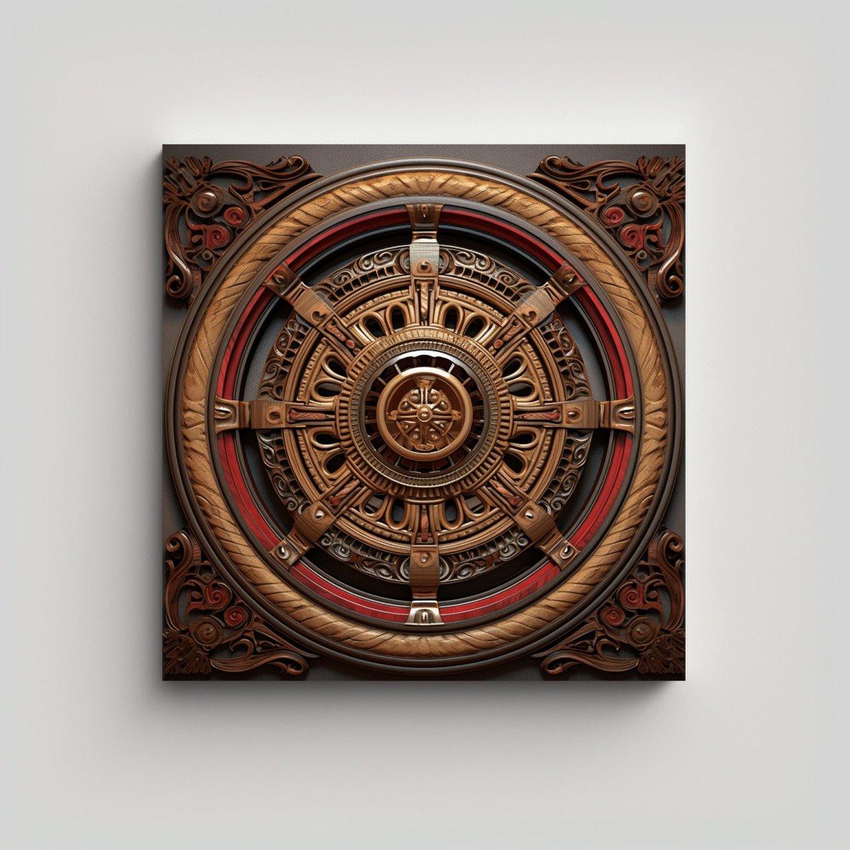 cuadro-de-vanguardia-luminosa-mandala-con-elementos-de-guardabarros-de-autos-cl-sicos