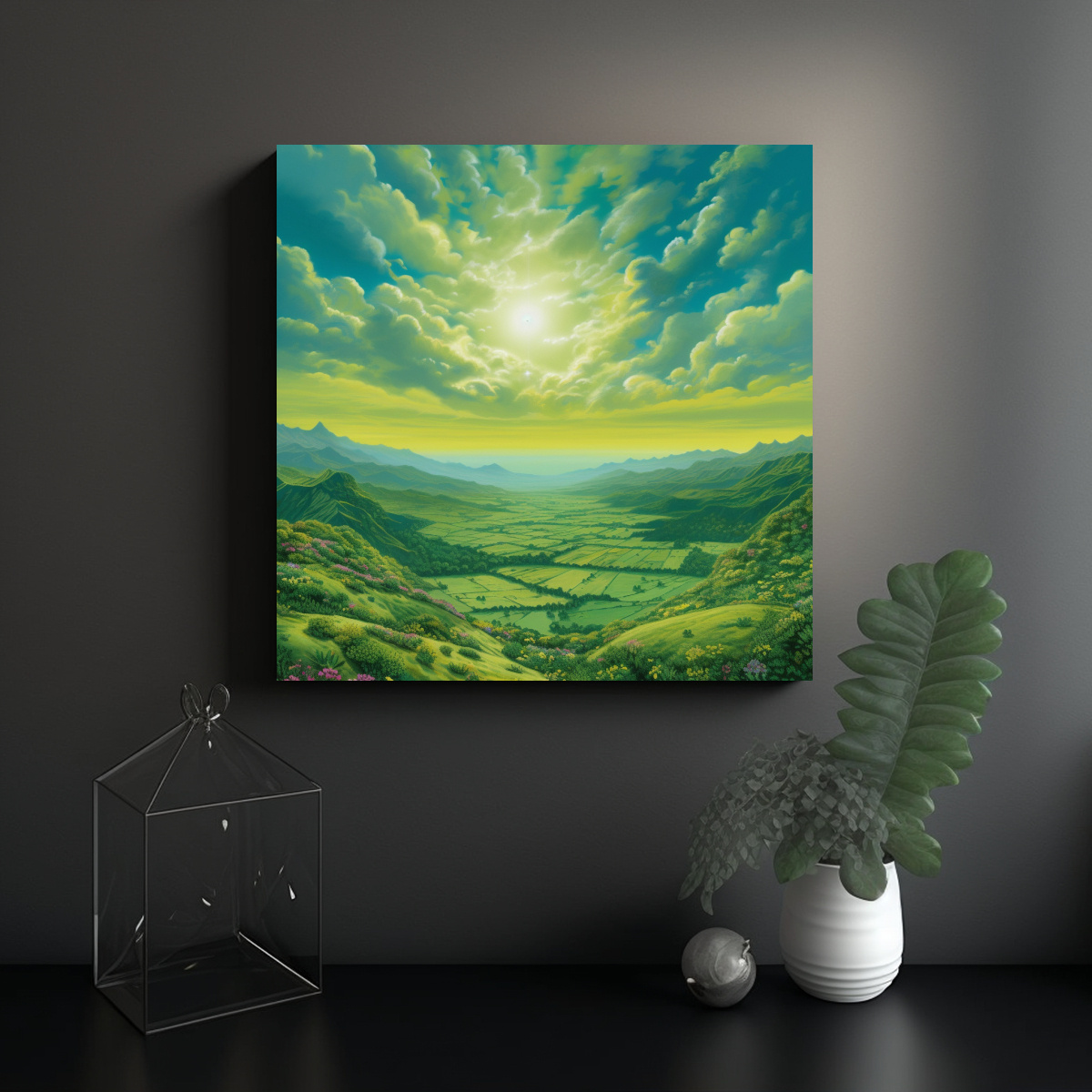 cuadro-decorativo-valle-verde-con-sol-en-el-cielo-para-venta-de-interiores-1