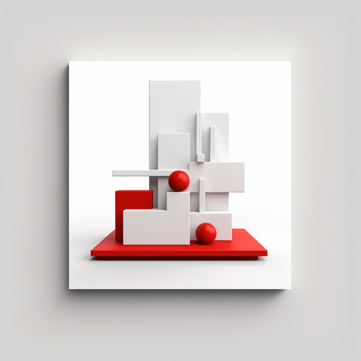 Cuadro Minimalista 3D Blanco - Compra Cuadros Decorativos En DecoCuadros