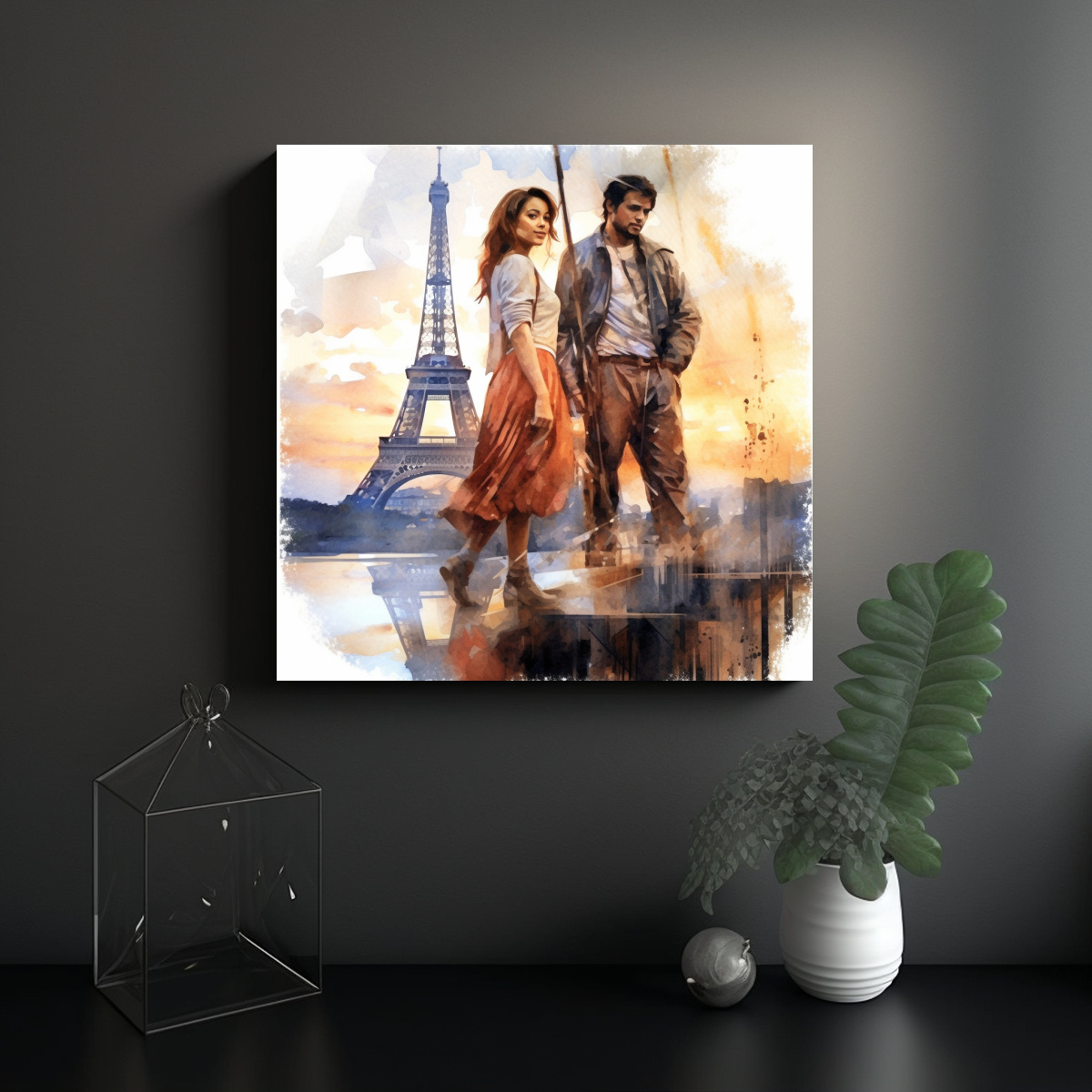 cuadro-en-bastidor-para-comedor-pintura-acuarela-de-guy-jones-con-chica-y-chico-1