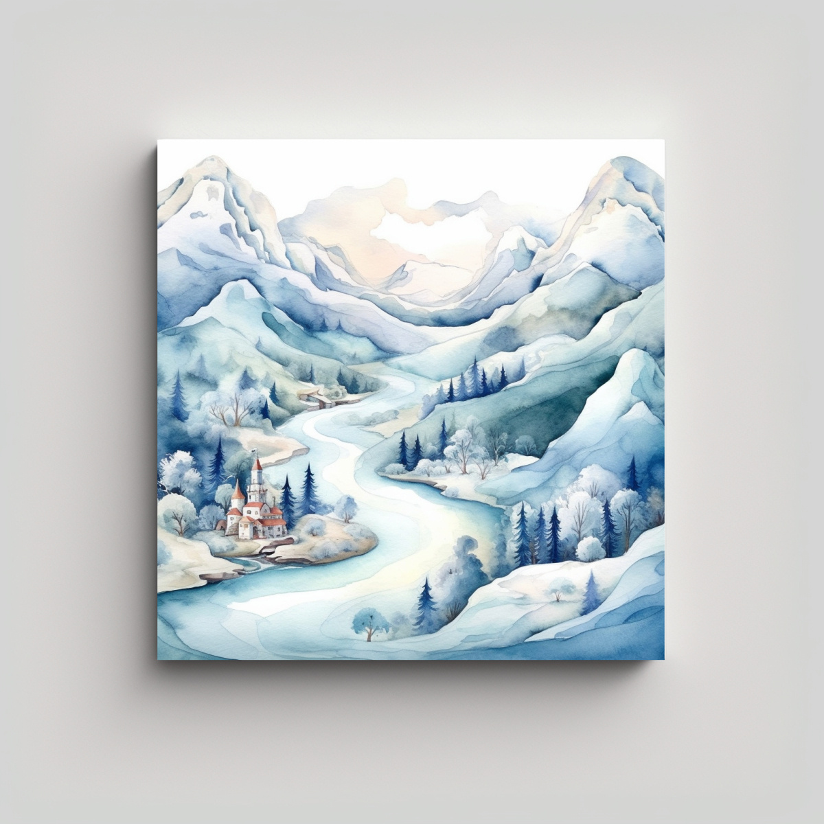 cuadro-enigm-tico-de-invierno-valle-monta-as-y-mar-en-lienzo-