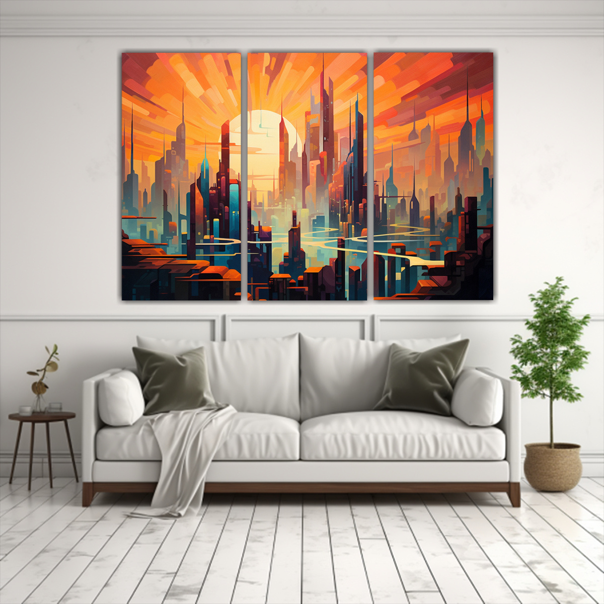 cuadro-lienzo-estilo-galer-a-ciudad-futurista-con-torres-1