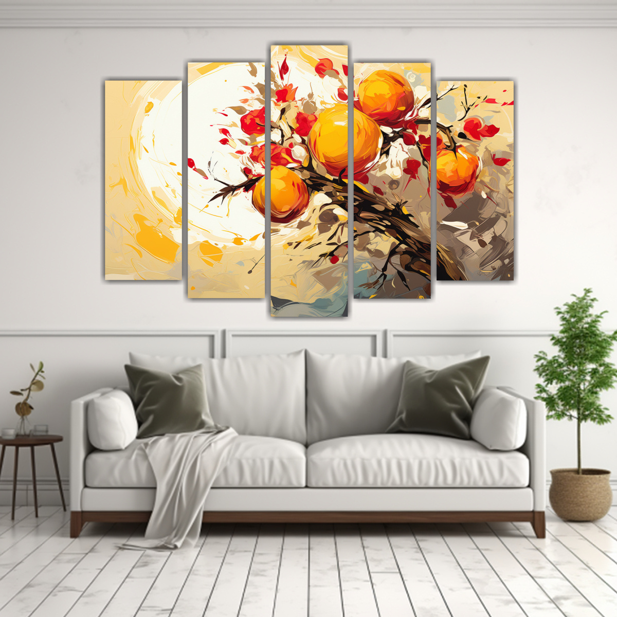 cuadro-lienzos-moderno-rboles-frutales-en-amarillo-y-rojo-neonoir-1