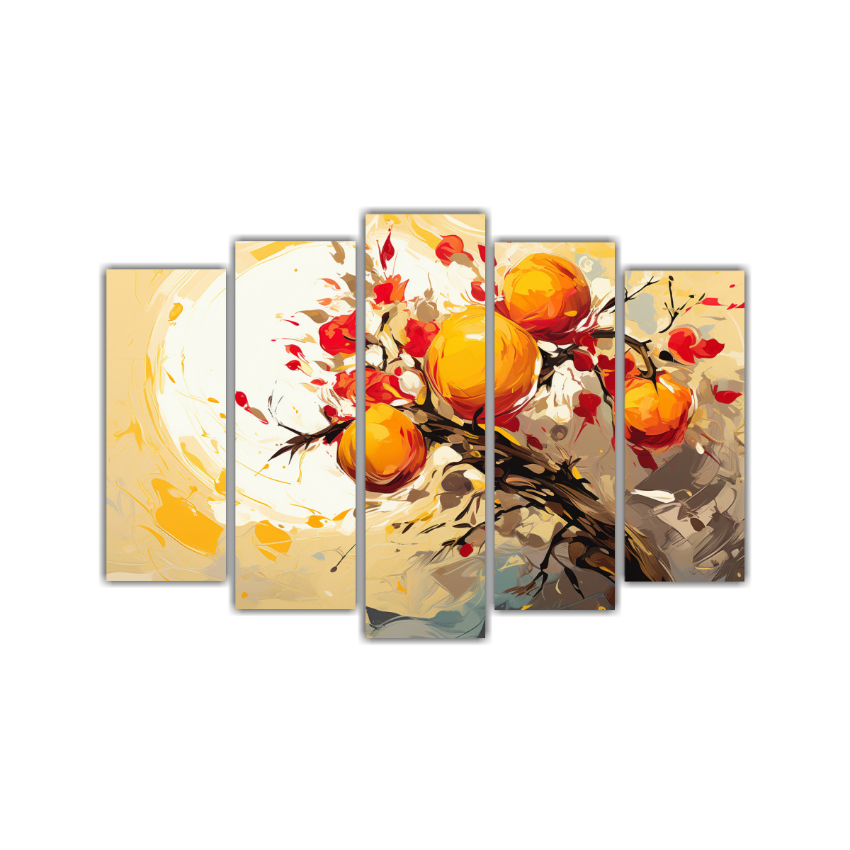 cuadro-lienzos-moderno-rboles-frutales-en-amarillo-y-rojo-neonoir