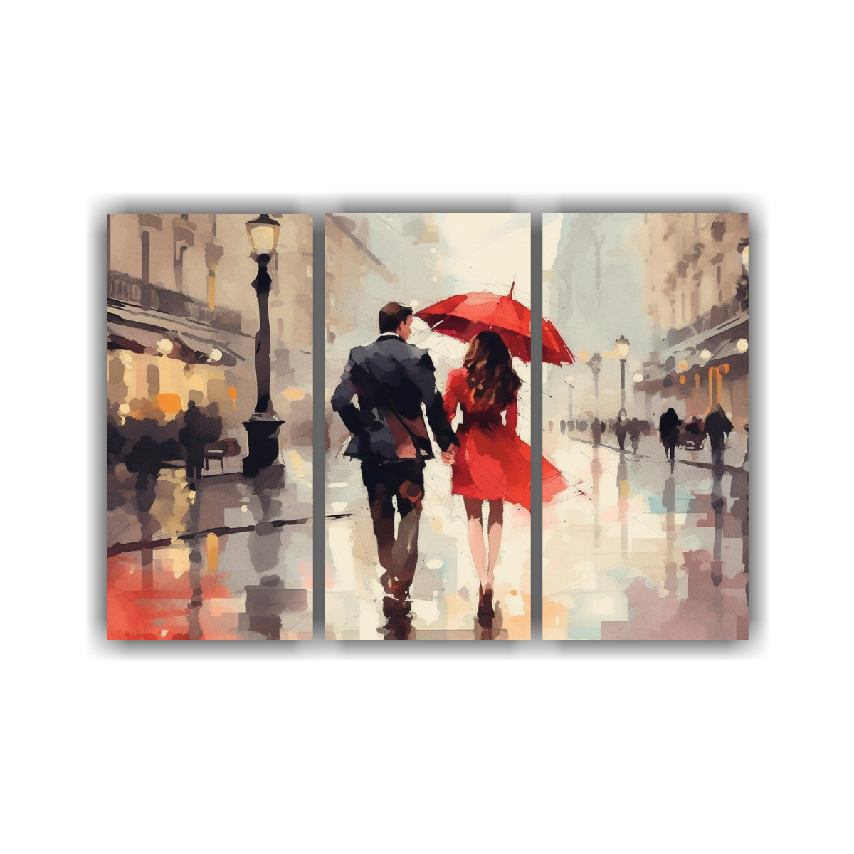 cuadro-lienzos-modernos-pareja-con-paraguas-rojos-paseando