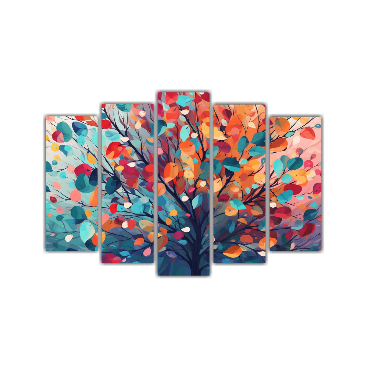 cuadro-moderna-de-rbol-colorido-con-hojas-en-ramas-colgantes-