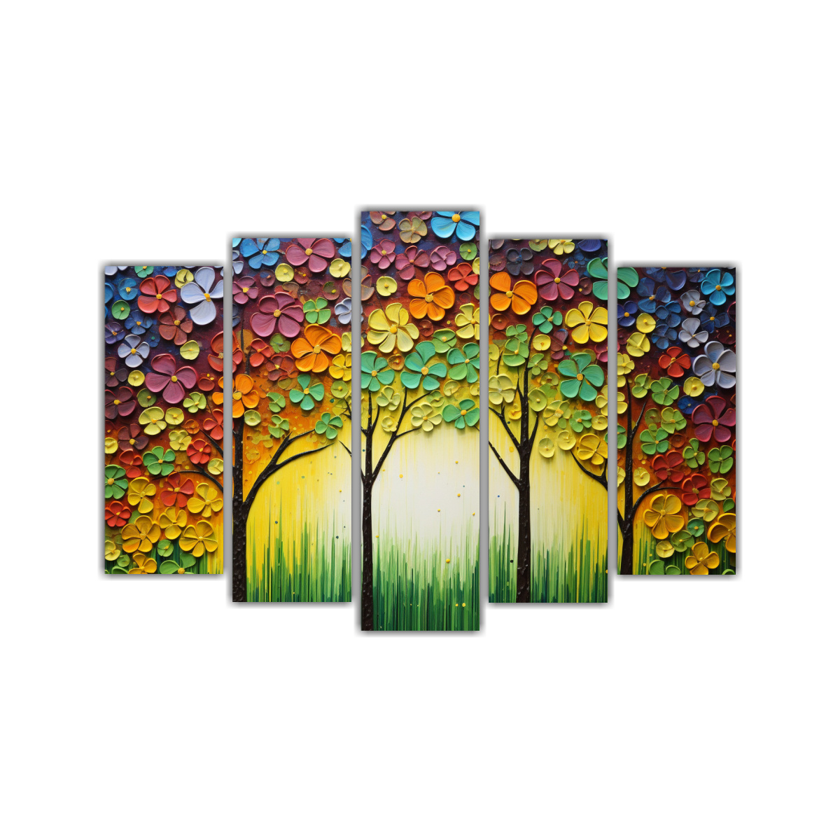 cuadro-moderno-sim-trico-arcoiris-de-flores-de-tilo-en-lienzo-