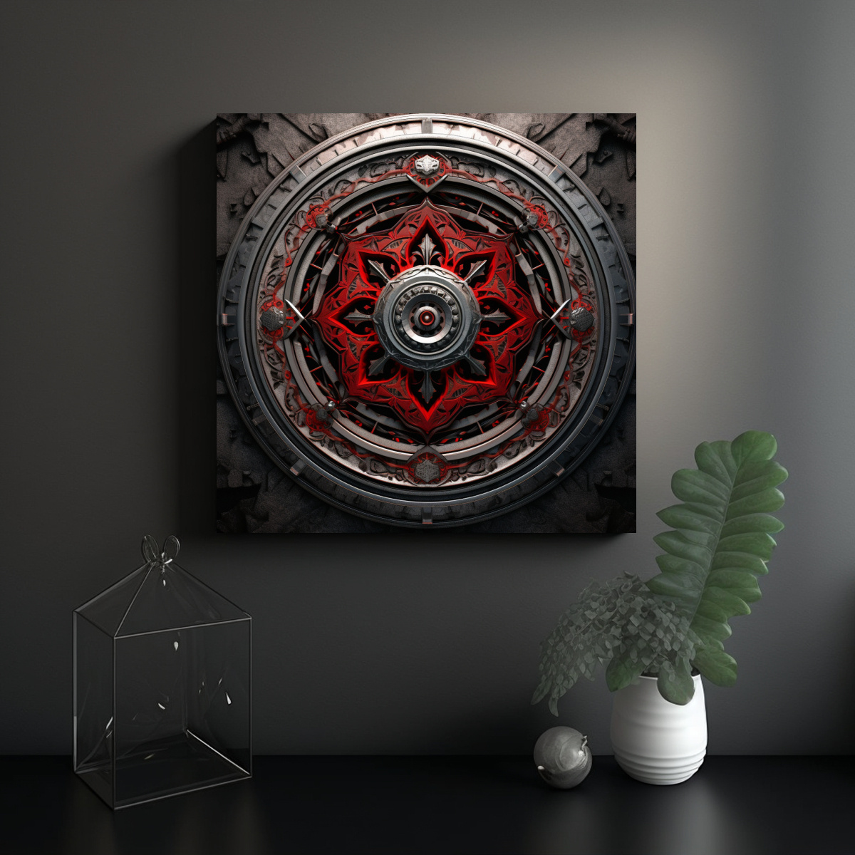 cuadro-original-mandala-con-elementos-de-guardabarros-de-coches-cl-sicos-1