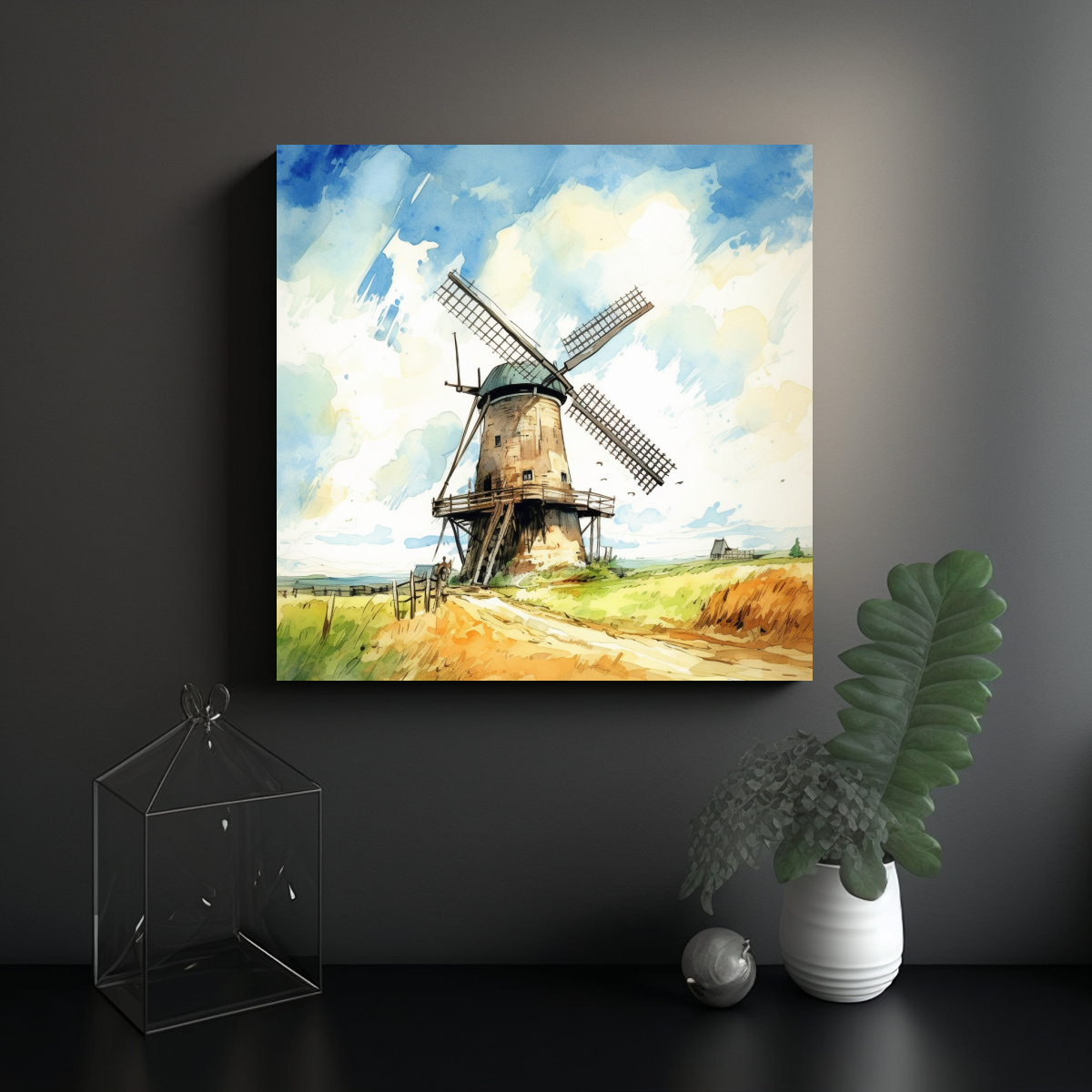 cuadro-tela-canvas-estilo-acuarela-cielo-azul-campo-molino-1