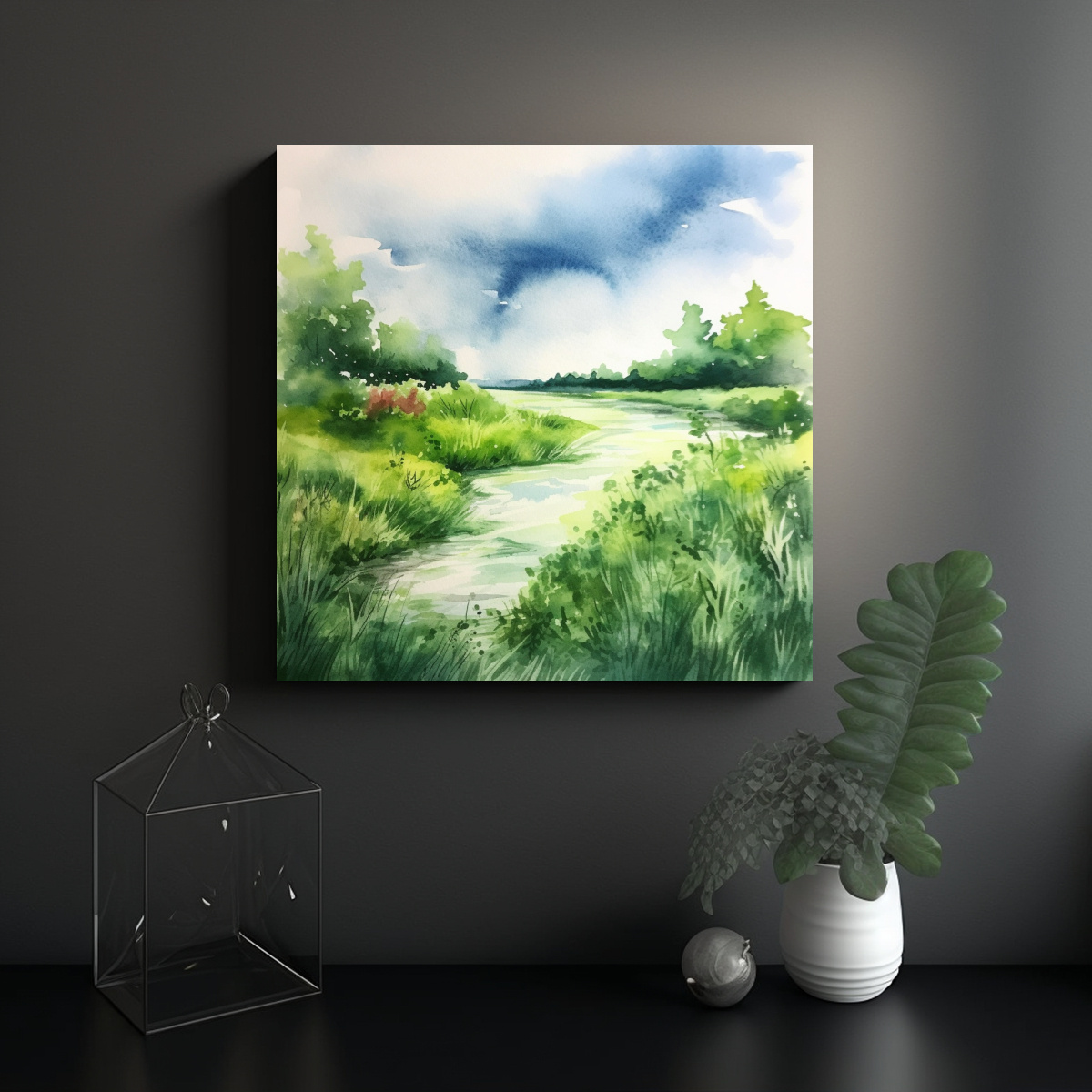 cuadro-tonos-comedor-estilo-acuarela-verde-agua-en-perspectiva-1-1