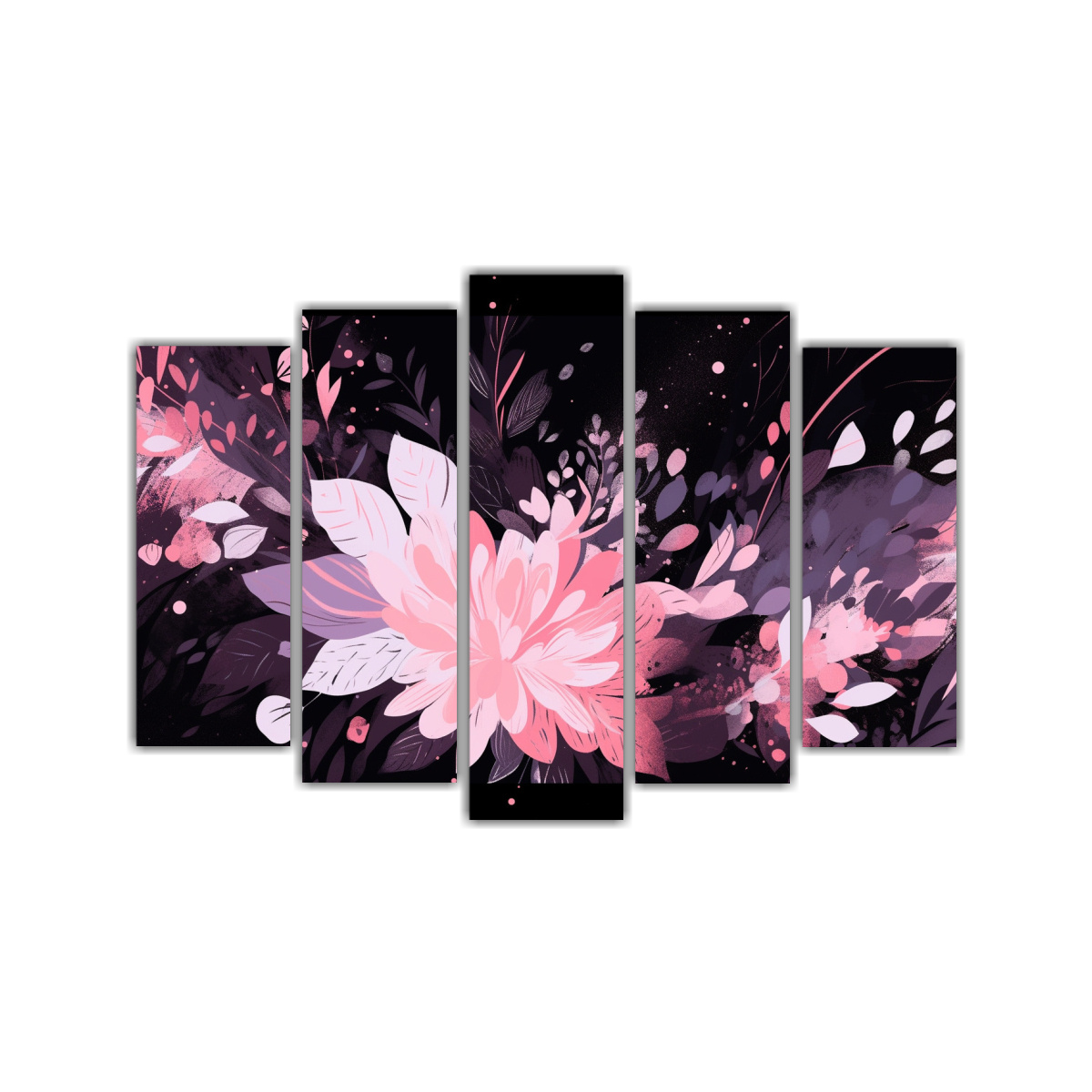 cuadroes-figuras-en-negro-y-rosa-estilo-neonoir-para-decoraci-n