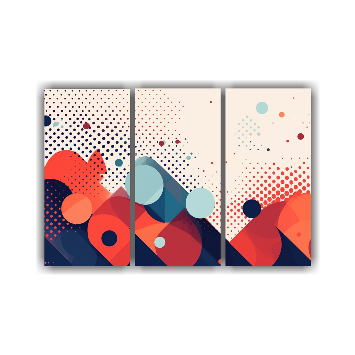 cuadros-abstractos-con-fondo-de-semitonos-de-puntos-