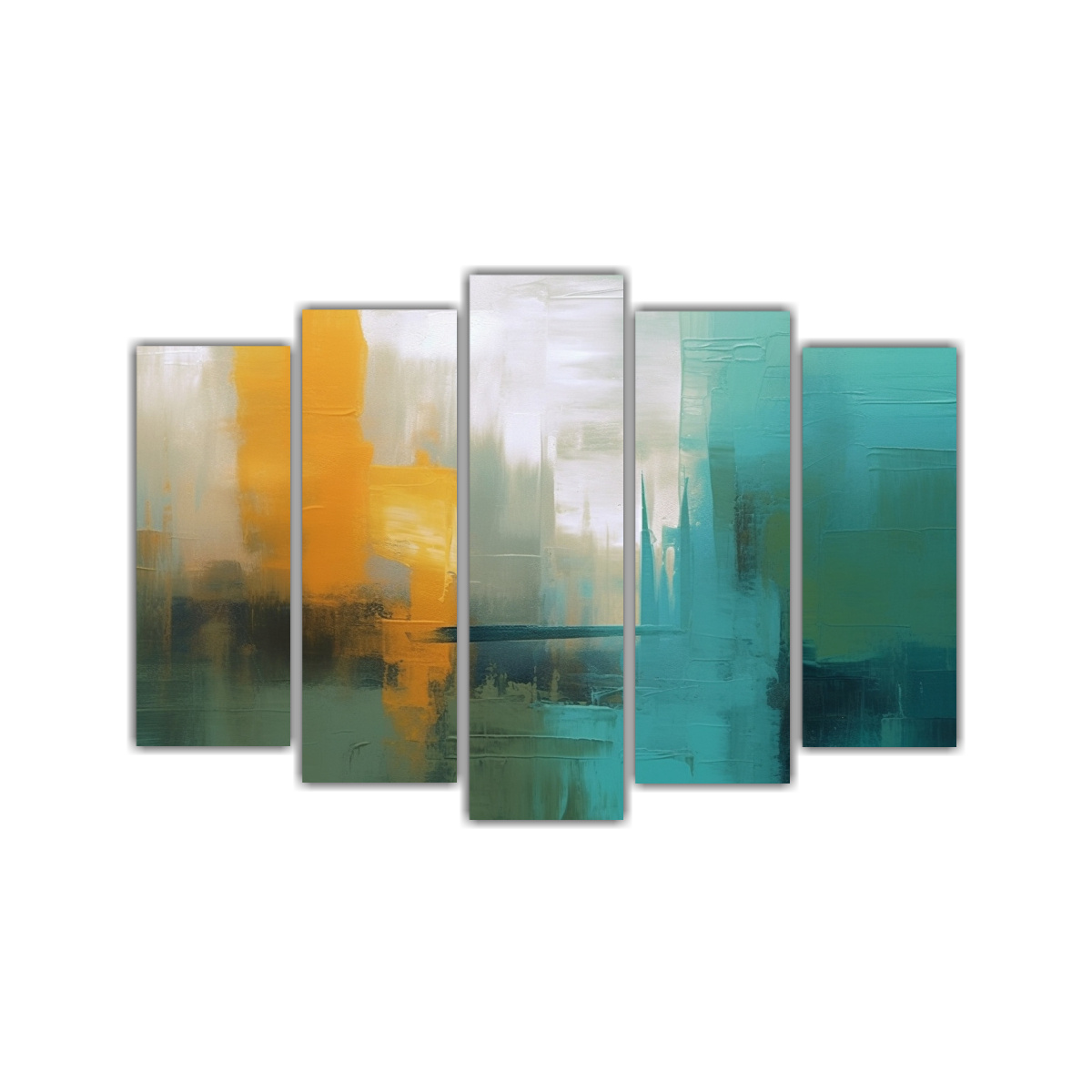 cuadros-abstractos-verde-turquesa-gris-blanco-lluvia-set-de-5