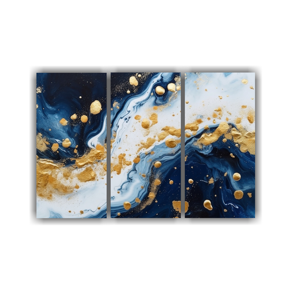 cuadros-de-arte-lujoso-en-lienzo-azul-marino-y-blanco-con-detalles-dorados-