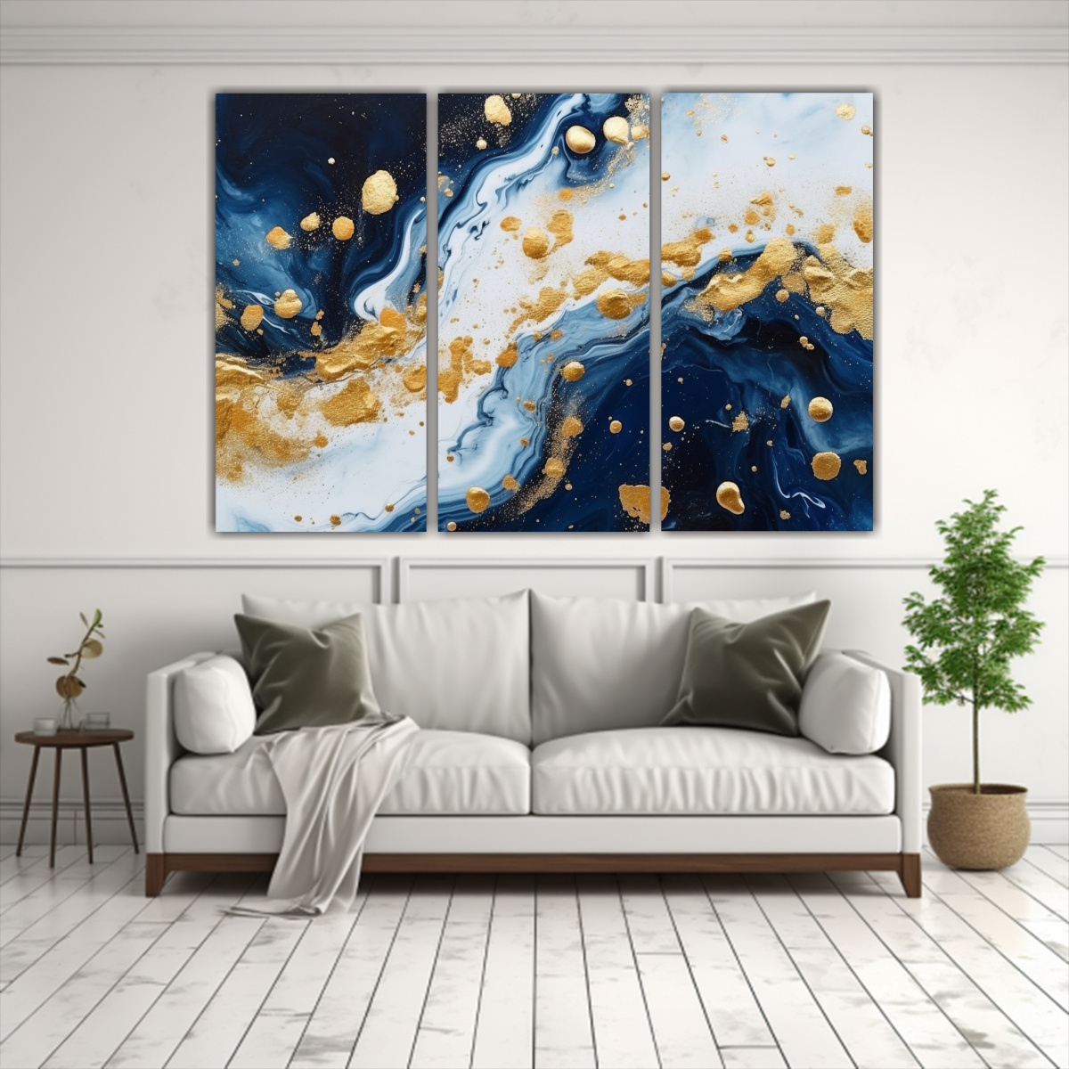 cuadros-de-arte-lujoso-en-lienzo-azul-marino-y-blanco-con-detalles-dorados-1-1