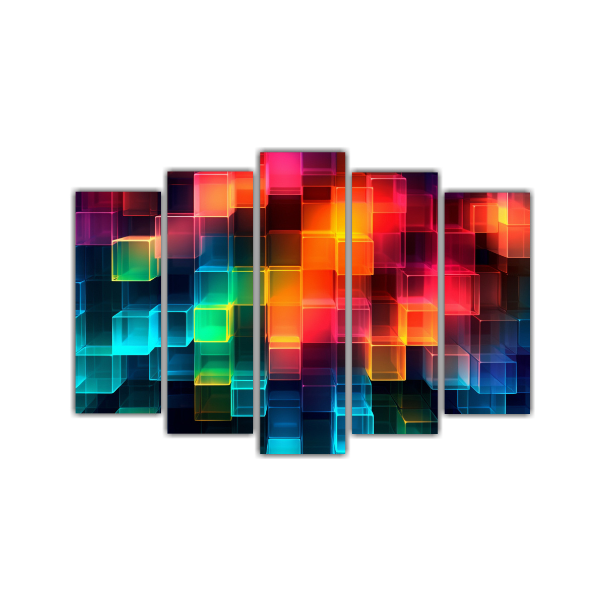 cuadros-de-colores-ne-n-en-fondo-transparente-arte-para-habitaci-n-luminosa