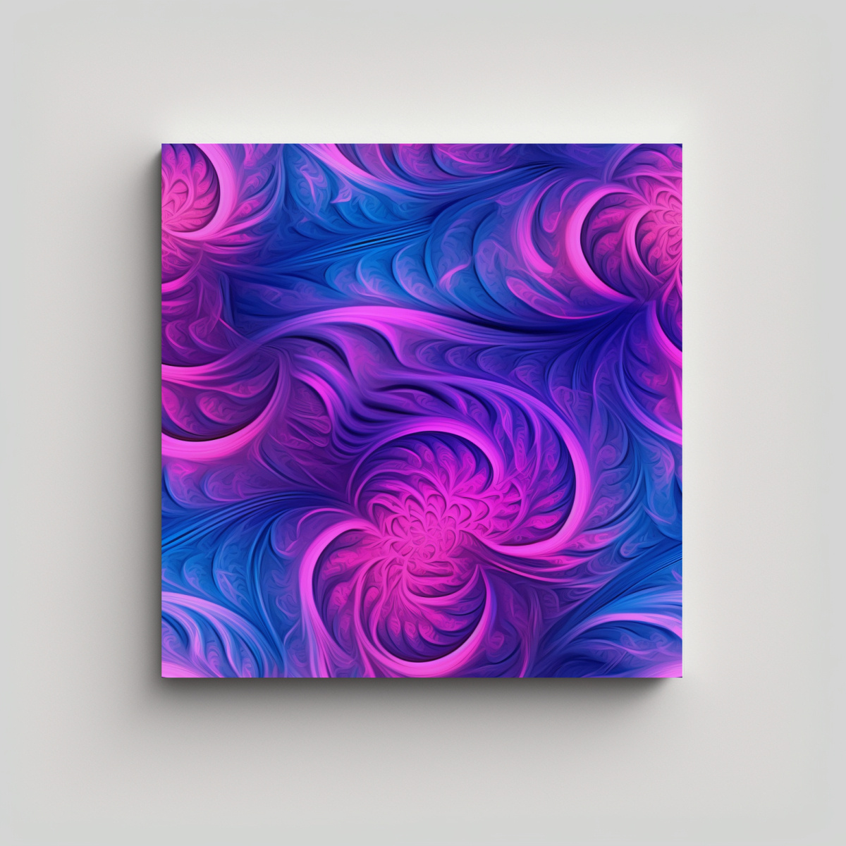 cuadros-de-decoraci-n-con-espirales-fractales-en-neon-p-rpura-rosa-y-azul