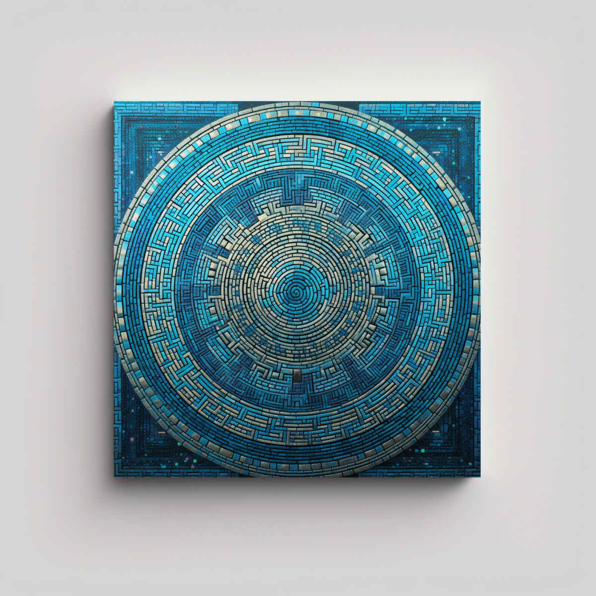 cuadros-de-decoraci-n-con-mandala-azul-y-verde-brillante-