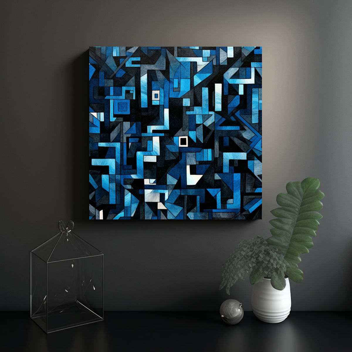 cuadros-decorativos-abstractos-de-patrones-geom-tricos-en-negro-y-azul-1
