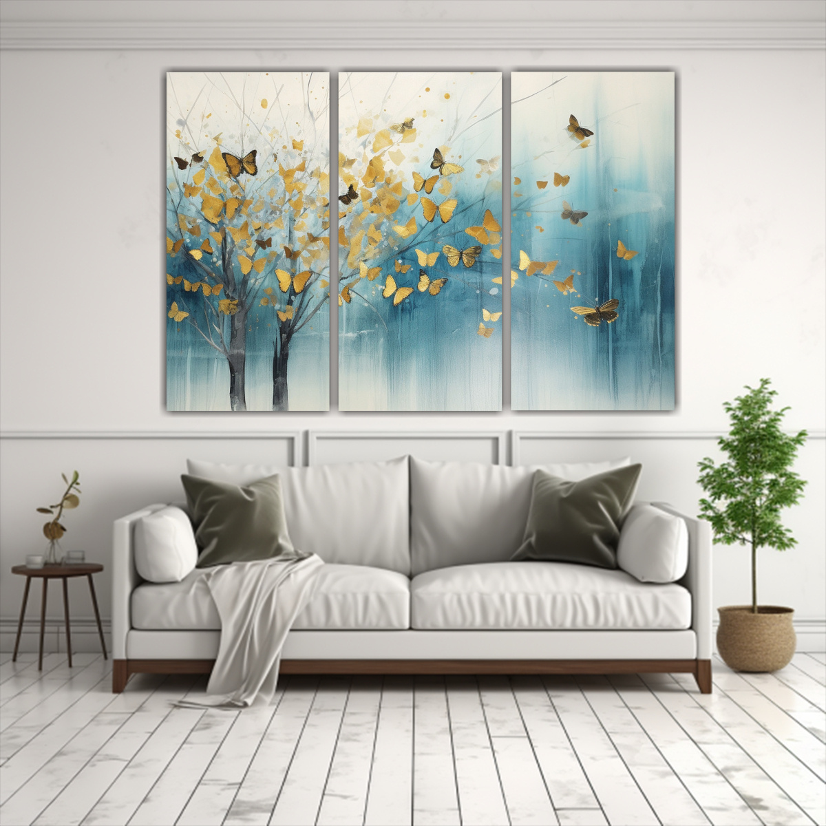 cuadros-dise-o-armonia-mariposas-azules-y-doradas-vuelan-lejos-del-rbol-1