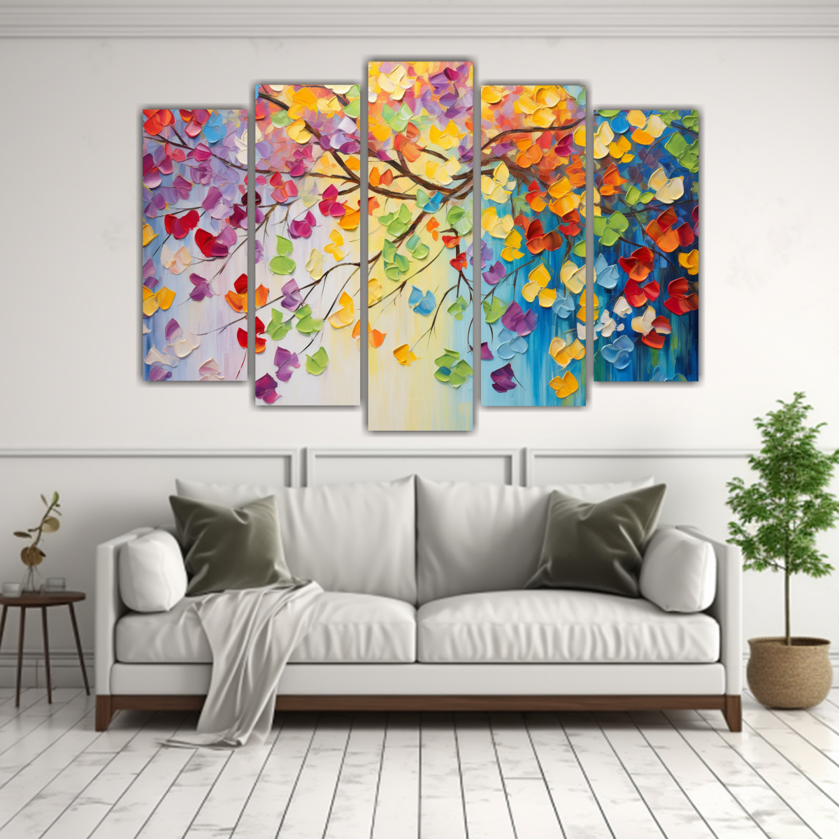 cuadros-finas-l-neas-arco-ris-para-comedor-pintura-flores-linden-en-lienzo-estilo-1-1