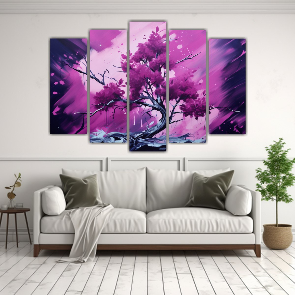 cuadros-finas-l-neas-exclusivos-rbol-redwood-en-p-rpura-y-rosa-atmosfera-neonoir-1