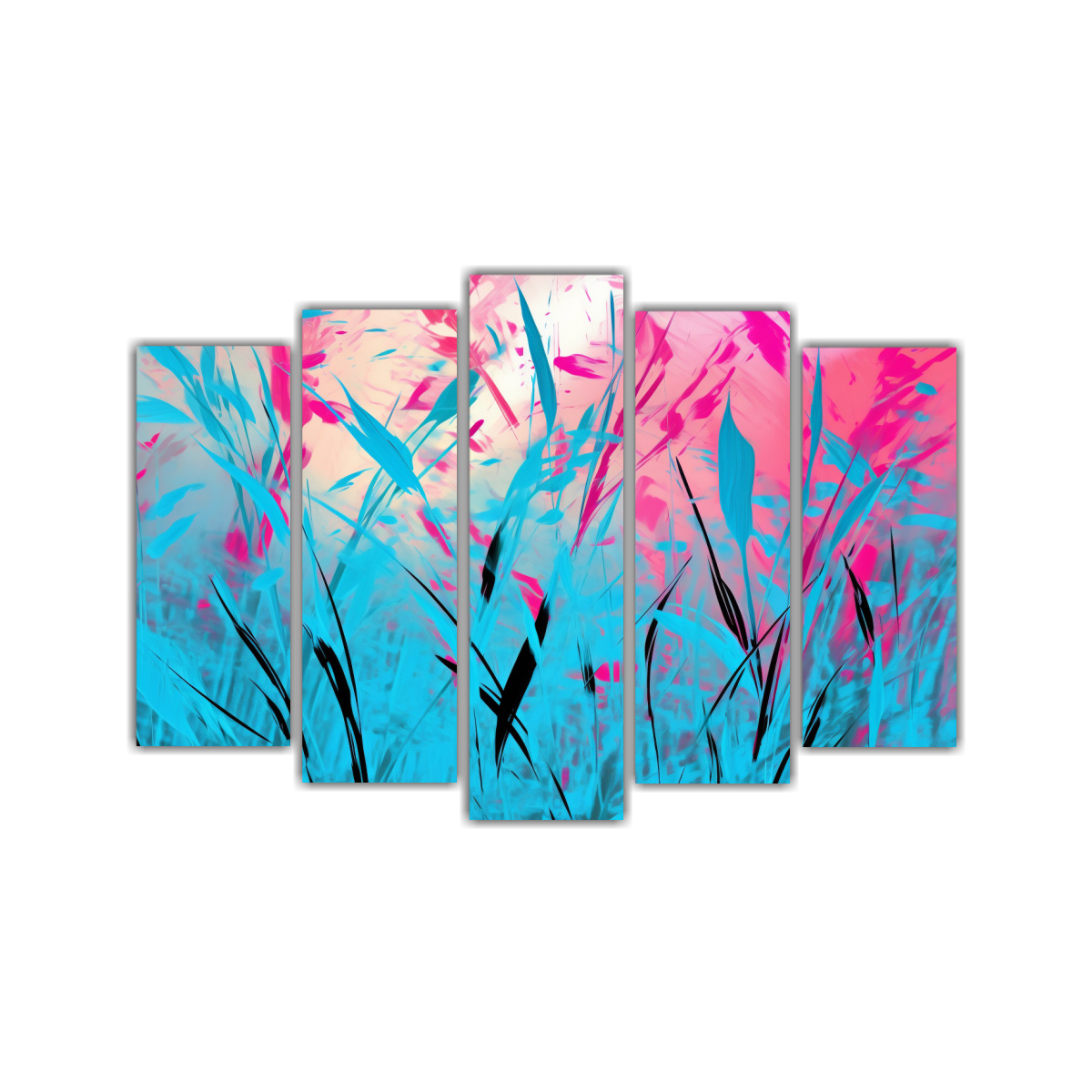 cuadros-modernos-belleza-natural-ca-as-en-turquesa-y-rosa-neonoir