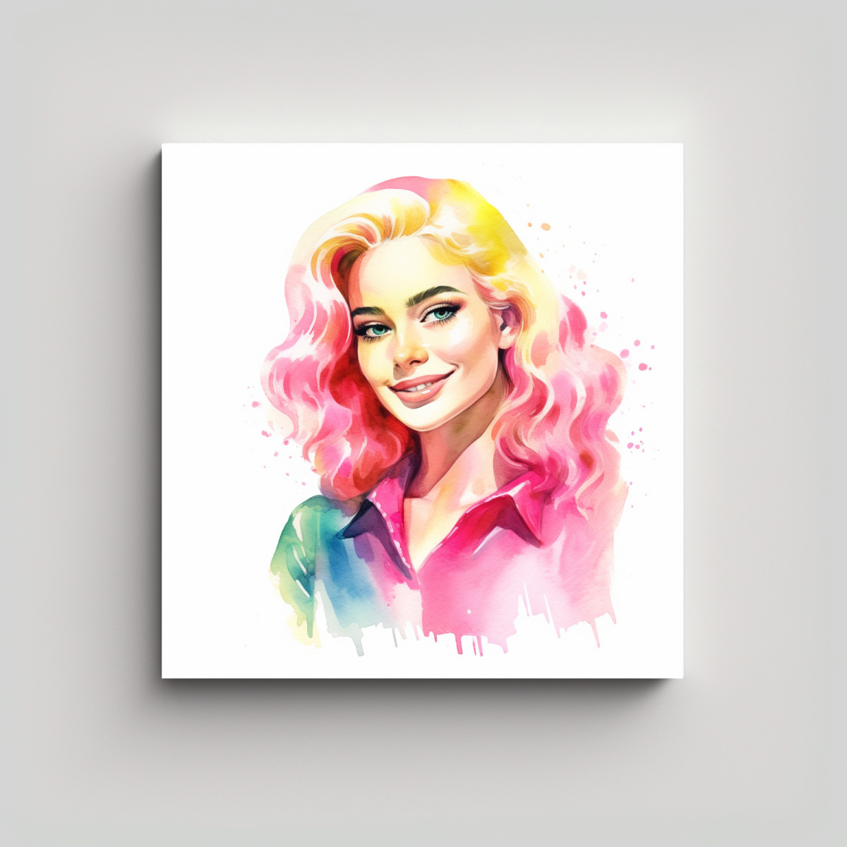 lienzo-fotograf-a-sensibilidad-art-stica-barbie-acuarela-colores-brillantes