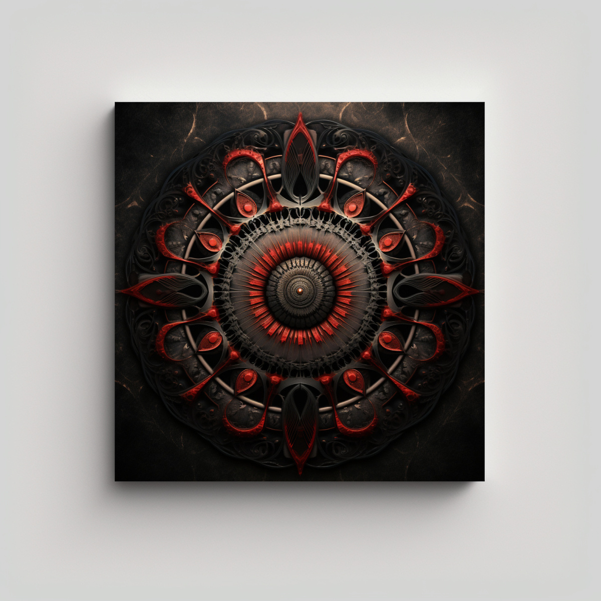 mandala-alien-gena-en-rojo-y-negro-en-lienzo-de-alta-resoluci-n-