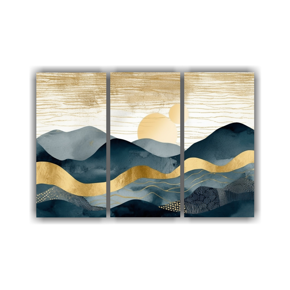 paisaje-monta-oso-minimalista-con-tres-telas-estrelladas-en-bastidor