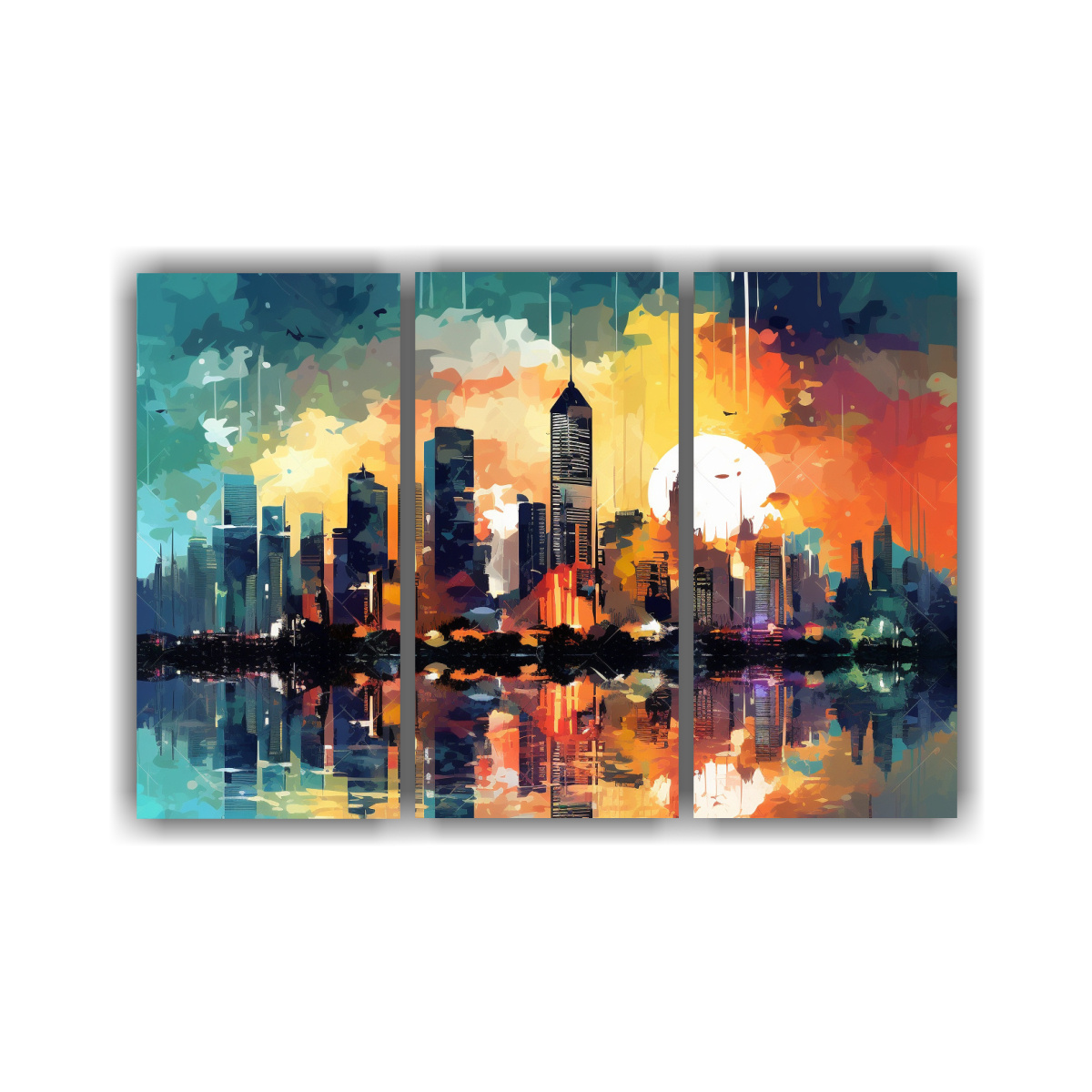 paisaje-urbano-abstracto-en-lienzo-plano-con-colores-intensos