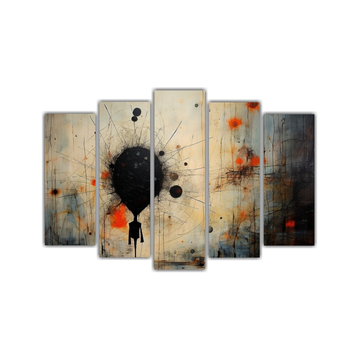 pintura-abstracta-cl-sica-estilo-de-arte-cinco-artes-el-fantasma-de-la-desesperaci-n