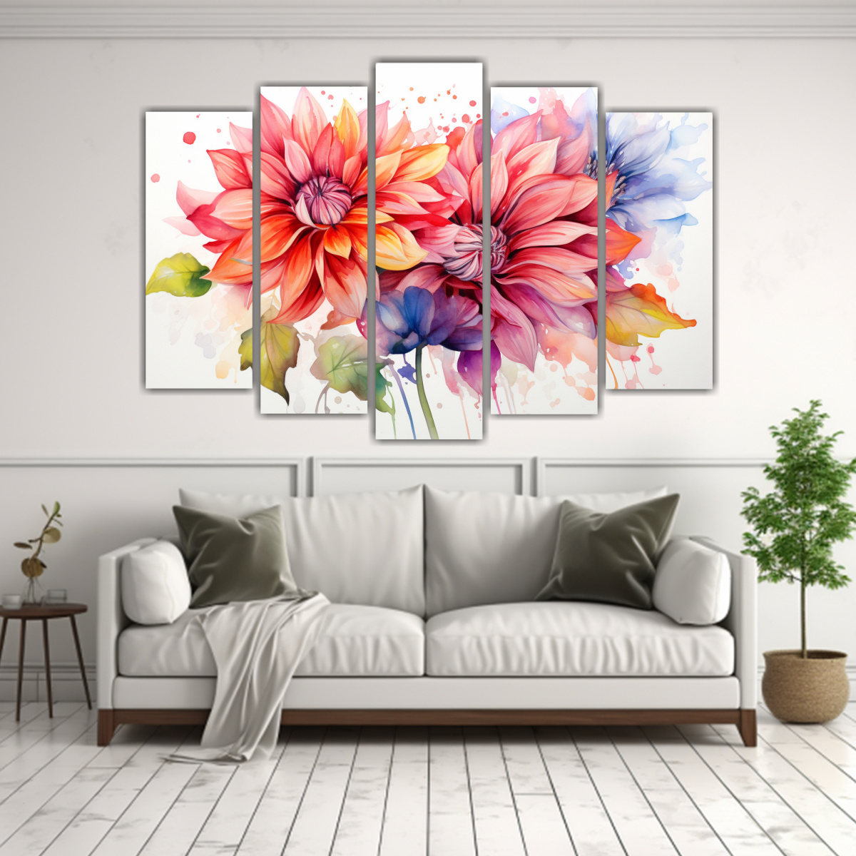 pintura-abstracta-de-acuarela-de-cinco-cuadros-con-reflejo-de-dahlias-1